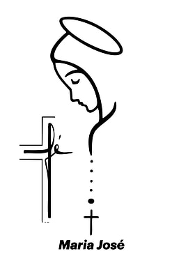 Virgin Mary with Cross and Rosary