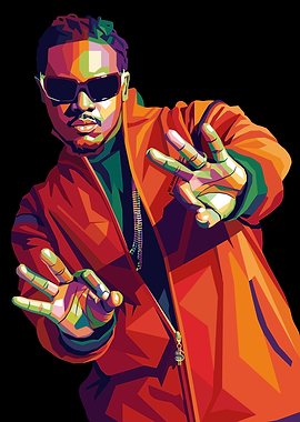 Colorful Portrait of a T-Pain