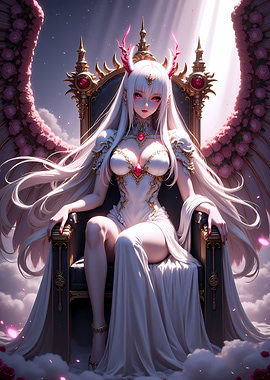 Angelic Queen on Throne