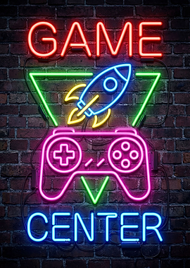 Game Center Neon Sign