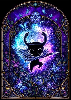 Hollow Knight Stained Glass Galaxy Art