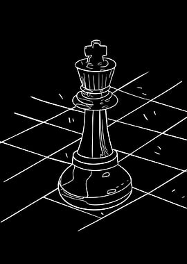 Chess King on Board