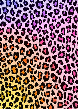 Rainbow Leopard Print Pattern