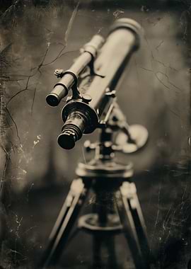 Vintage Telescope on Tripod