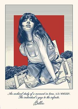 Billie Eilish Archival Study Poster