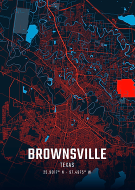 Brownsville Texas City Map