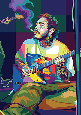 Post Malone Playing Guitar