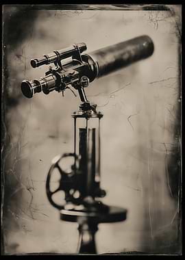 Antique Telescope on a Stand