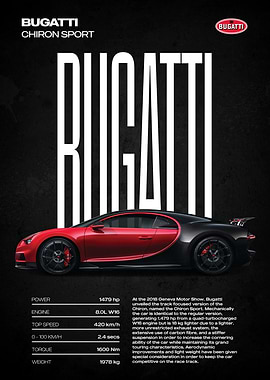 Bugatti Chiron Sport Poster