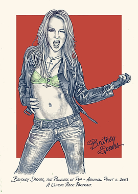 Britney Spears Rock Portrait