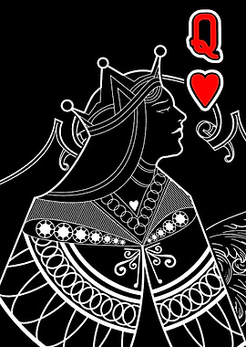 Queen of Hearts Playing Card