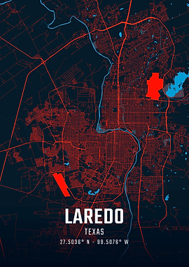 Laredo Texas City Map
