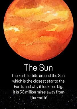 The Sun watercolor painting