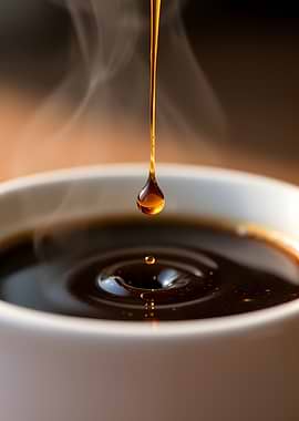 Coffee drip into a cup