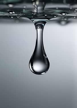 Water droplet falling