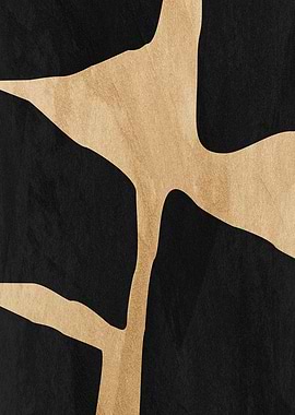Abstract Black and Gold Shapes