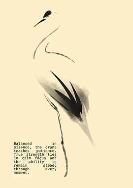 Crane and Inspirational Quote
