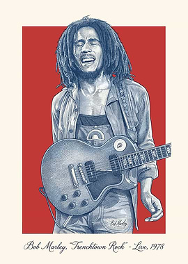 Bob Marley 'Trenchtown Rock' Live 1978 Poster
