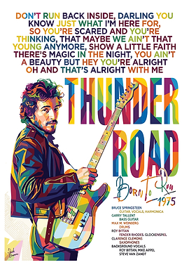 Bruce Springsteen Thunder Road Pop Art