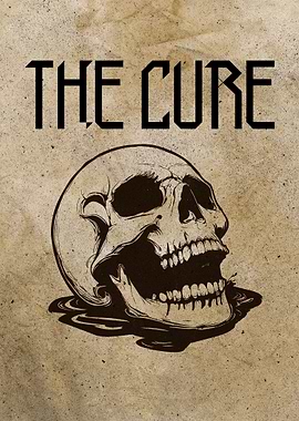 The Cure Skull Vintage Poster