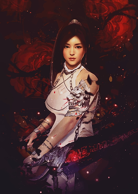 Black Desert Art Red Roses