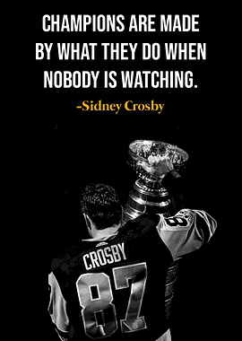 Sidney Crosby holding the Stanley Cup