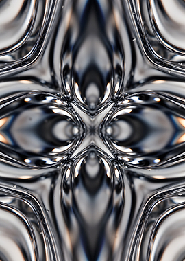 Abstract Liquid Metal Reflection