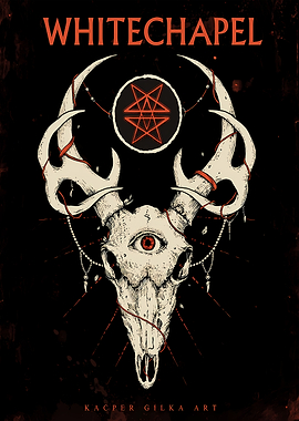 Whitechapel Skull with Antlers and Eye