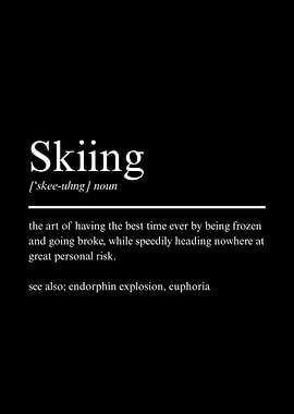 Skiing Definition Text Art