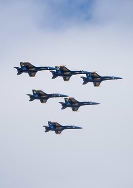 US Navy Blue Angels Formation Flying