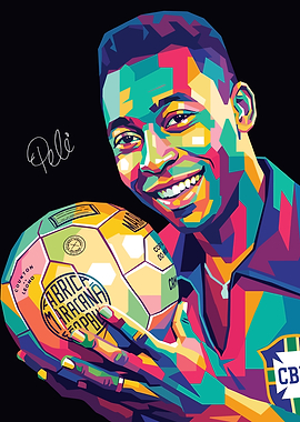 Pele Pop Art Portrait