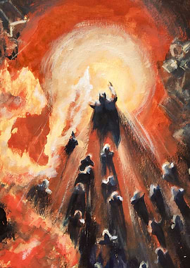 Figures in a Fiery Apocalypse