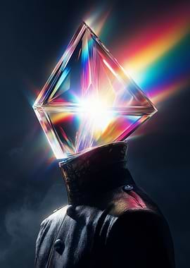 Crystal Head with Rainbow Light