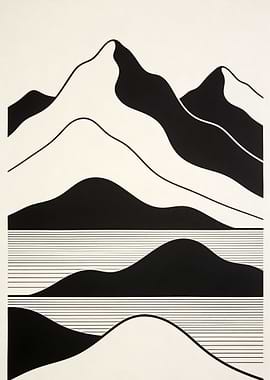 Abstract Mountain Landscape
