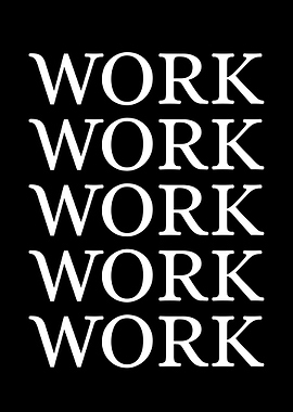 Repetitive Work Text Art