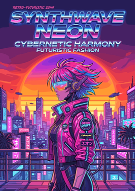 Synthwave Neon Cyberpunk Cityscape