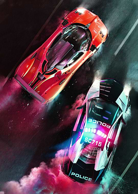 Racing Cars and Police Car