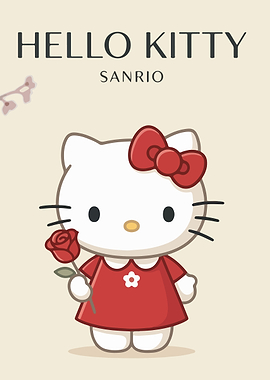 Hello Kitty with a Rose