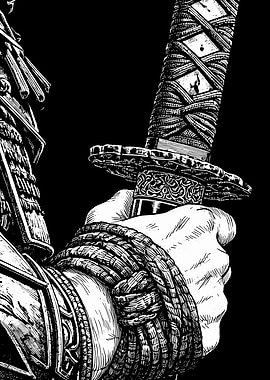 Samurai Hand Holding Katana