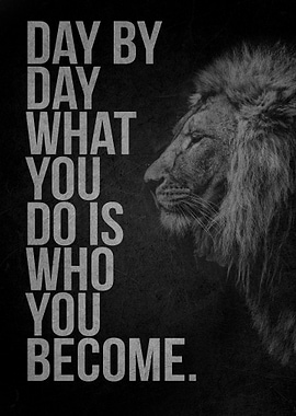Lion and Inspirational Quote