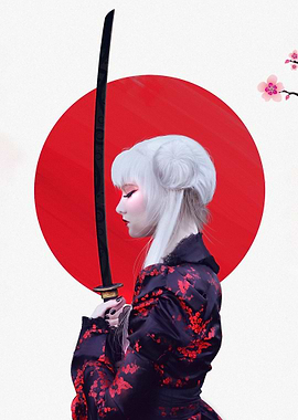 Samurai Woman with Katana