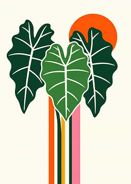 Tropical Leaves and Sun