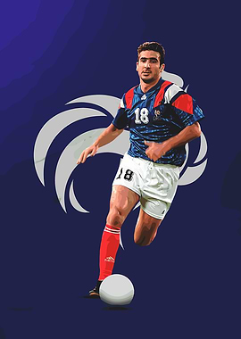 Football Player with French Jersey