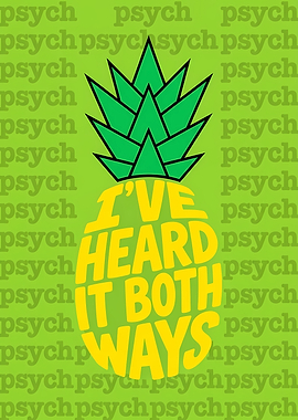 Pineapple with text