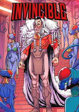 Invincible Comic Cover with Thragg and Aliens