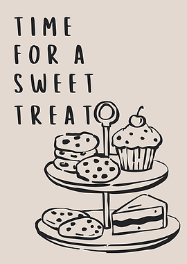 Time for a Sweet Treat, Dessert lover Kitchen decor