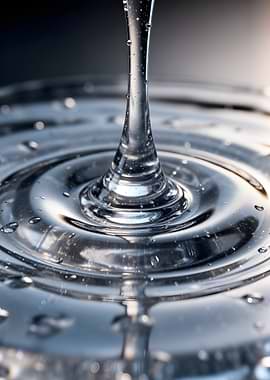 Clear Gel Dropping into Water