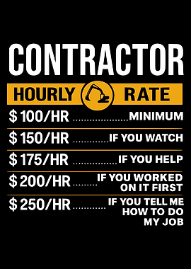 Contractor Hourly Rate Chart