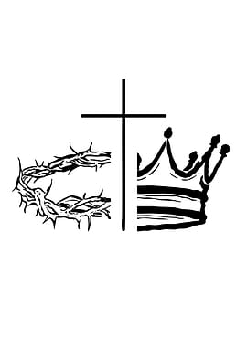 Cross, Crown of Thorns, and Crown