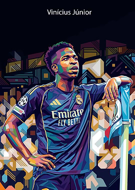 Vinícius Júnior Pop Art Portrait